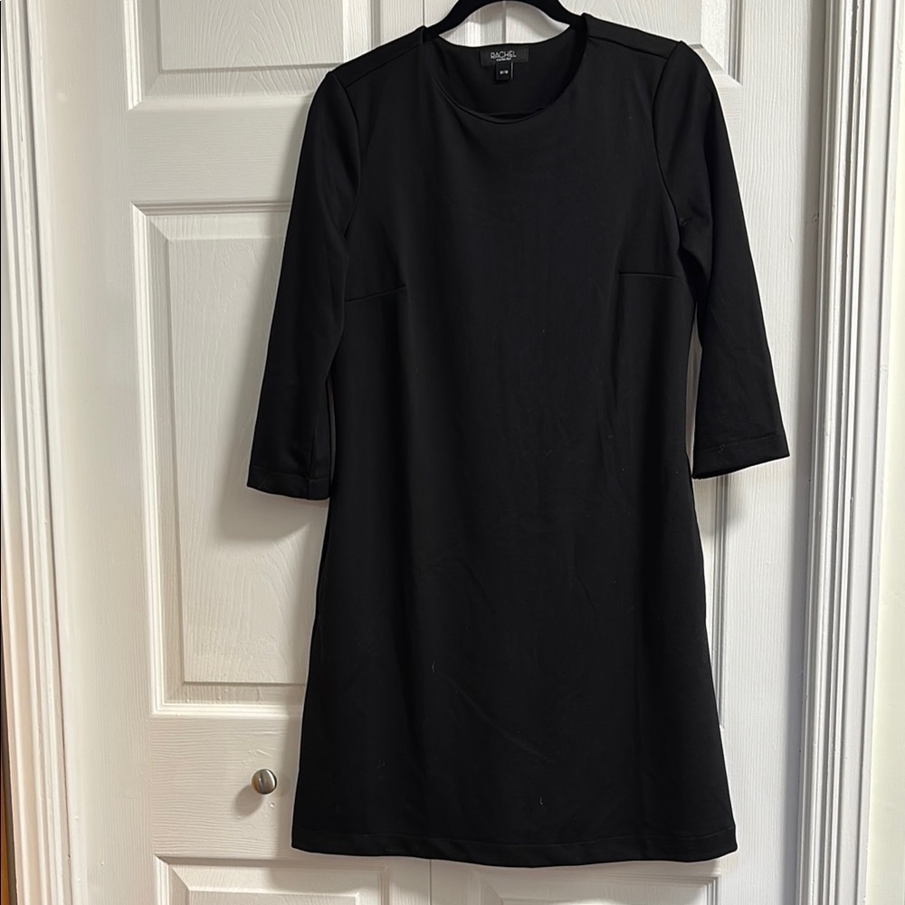 RACHEL Rachel Roy Black Sheath Dress 3/4 Raglan Sleeves